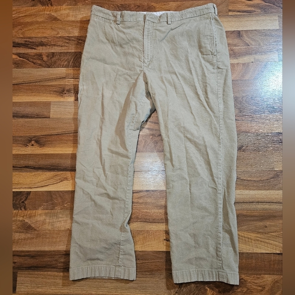 LL Bean Corduroy Pants Mens Size 40x30 Tan Straight Leg Classic Fit 279000 - Picture 8 of 10